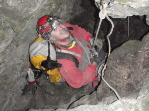 aquí preparada para el descenso